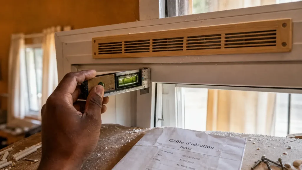 grille aeration fenetre pvc, position et débit d’air