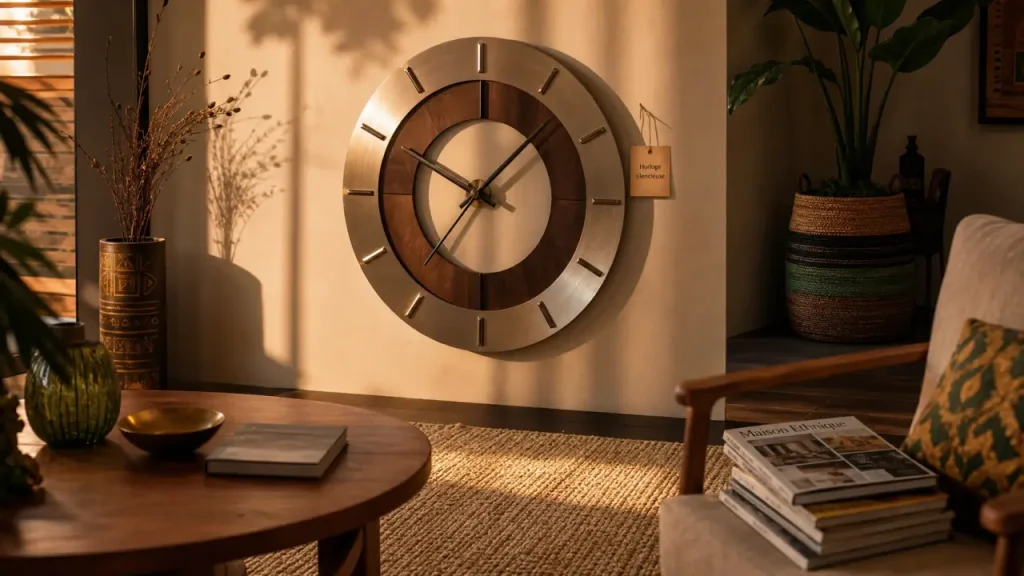 Bois, métal, silence ou grand diamètre : quelle horloge design choisir pour votre pièce ?