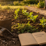 Lutter contre les mauvaises herbes naturellement au jardin : binette et herbes arrachées