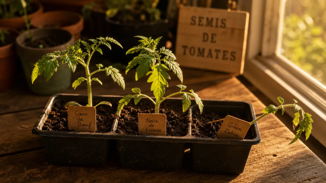 Quand semis tomates : plants vigoureux en godets de semis