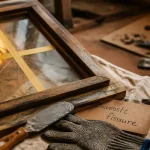 Réparer vitre fissurée : simple vitrage, ruban adhésif en atelier