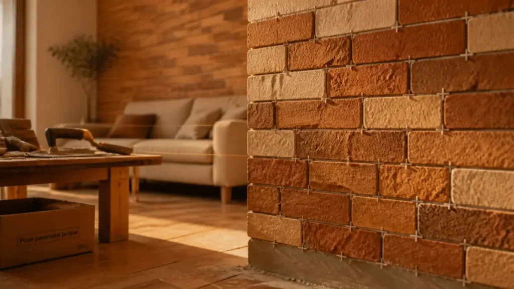 Mur en brique intérieur : comment choisir, poser et réussir son parement décoratif