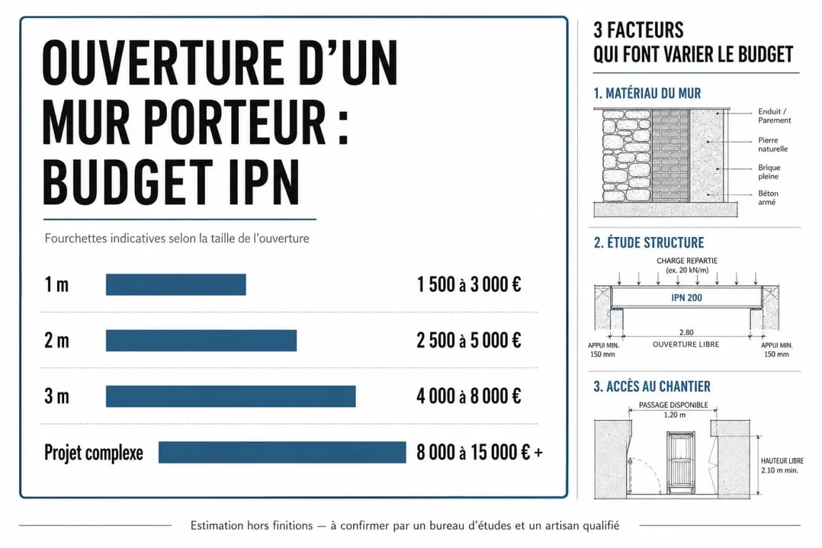 Mur porteur IPN prix : fourchettes de prix et principaux facteurs de budget