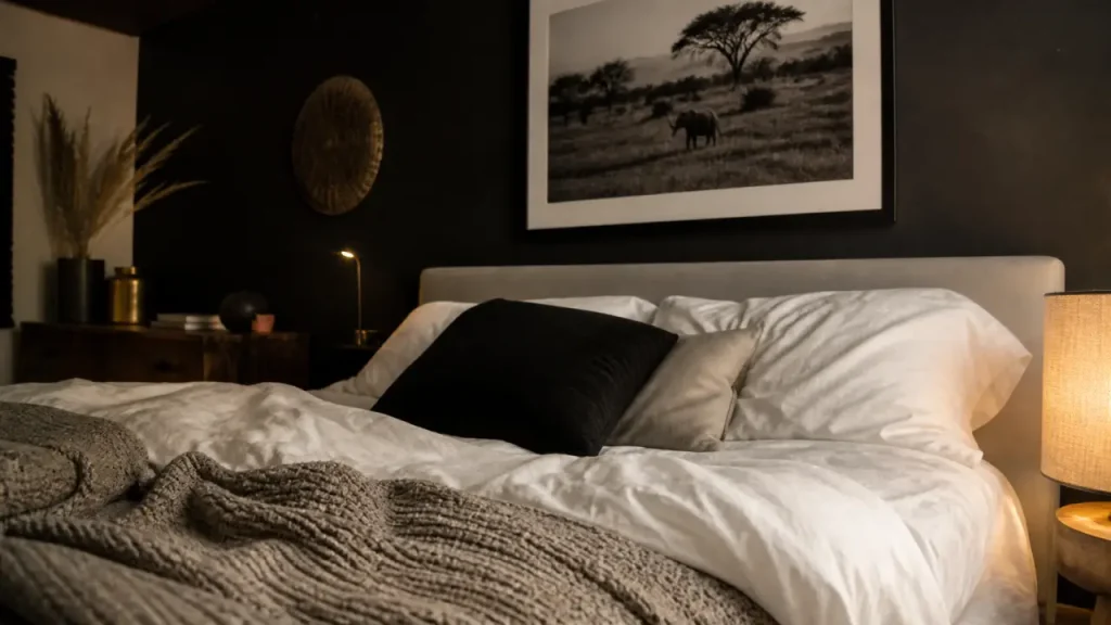 Chambre noir et blanc : 5 clés pour équilibrer le contraste et créer une ambiance apaisante