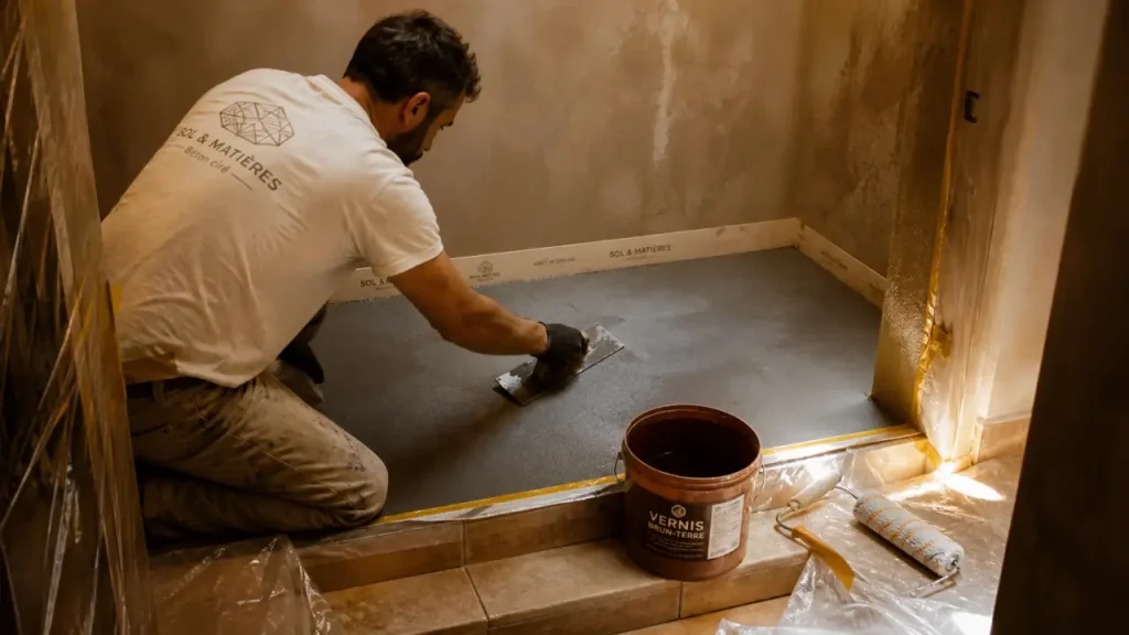 Béton ciré au m² : 25 à 30 €/m² en kit, 90 à 130 €/m² posé, et les écarts de devis expliqués