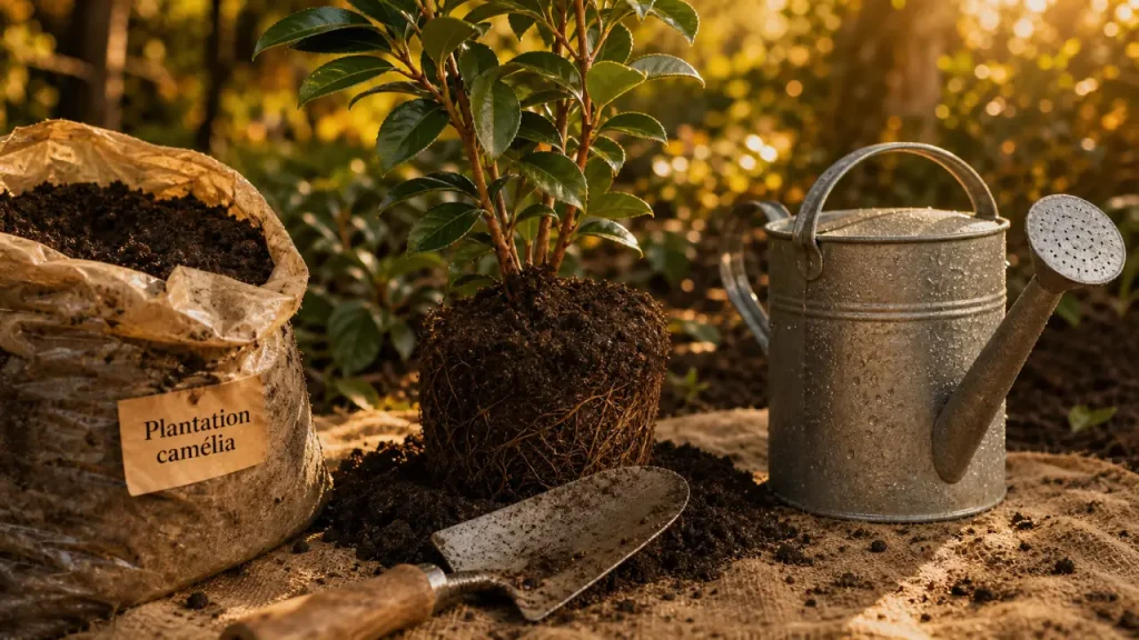 Quand planter un camélia ? Saison idéale, sol acide et erreurs d’arrosage
