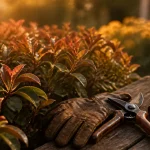 Quand tailler les photinia : après floraison au printemps, haie de photinia taillée