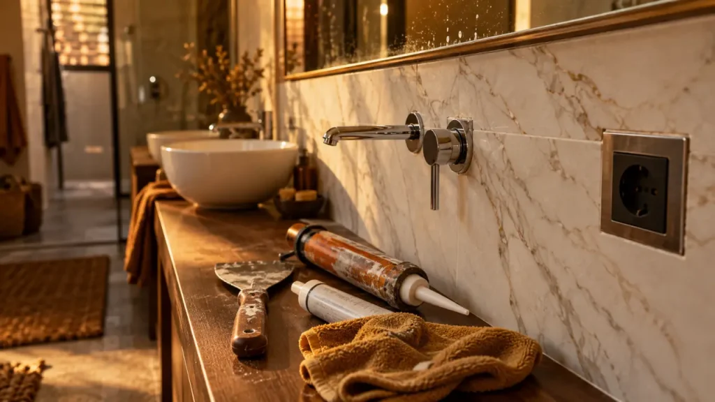 Crédence de salle de bain : PVC, aluminium ou adhésive, quel choix pour protéger le mur ?