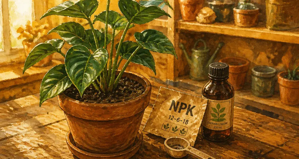 Engrais pour plantes vertes : surdosage jaunissant les feuilles en pot