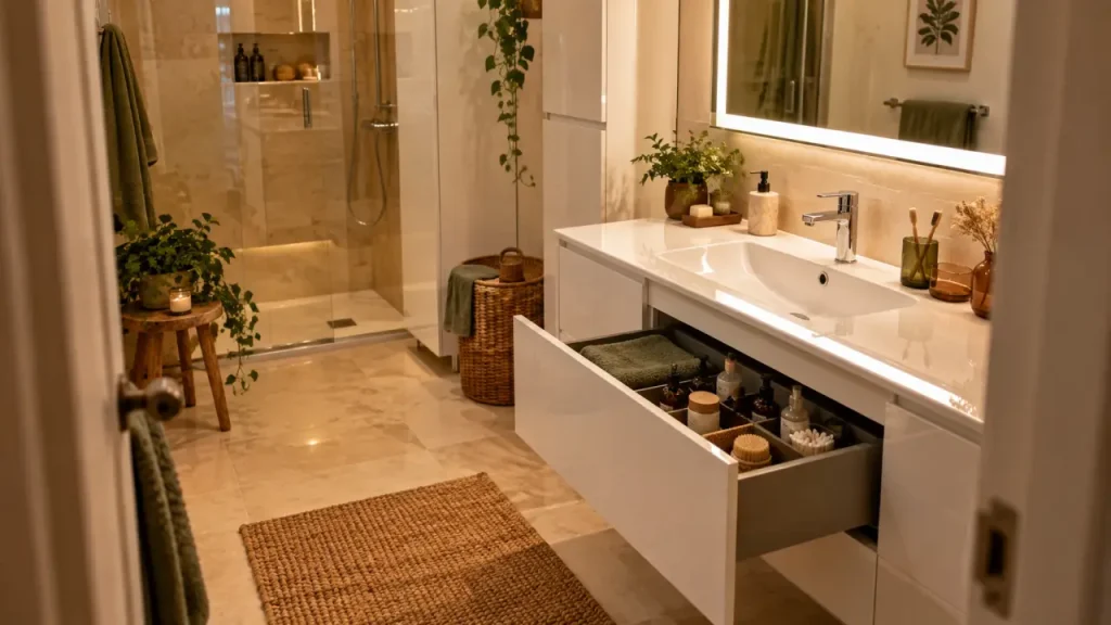 Meuble de salle de bain blanc : le bon format, la bonne vasque et le rangement adapté