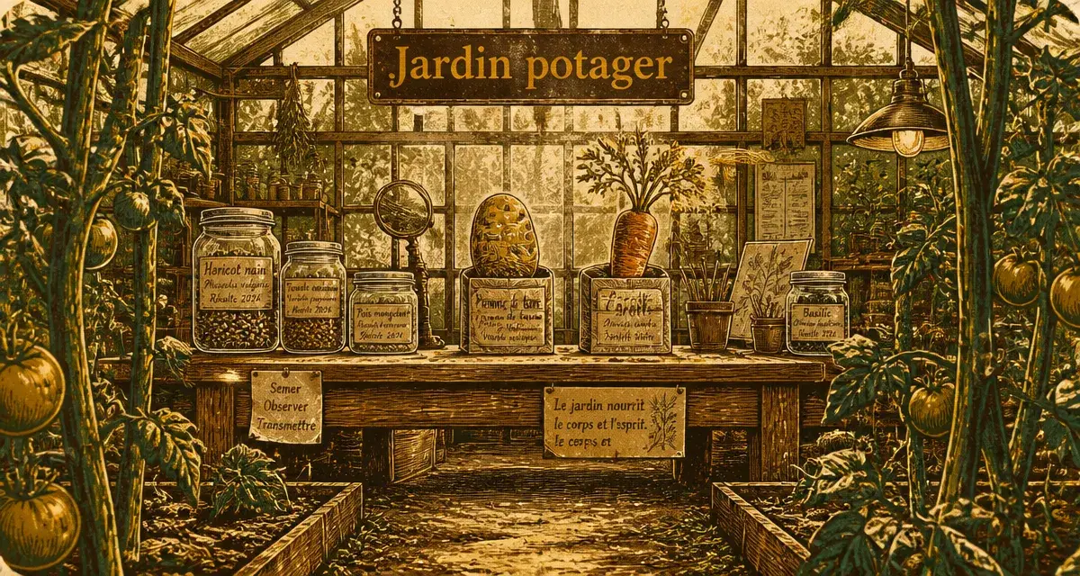 Patate et le jardin potager : serre de jardinage et laboratoire