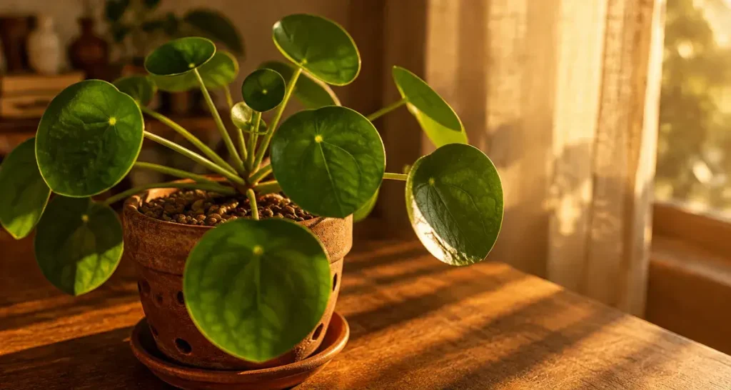 Plantes vertes à feuilles rondes : l’excès d’eau qui condamne le Pilea